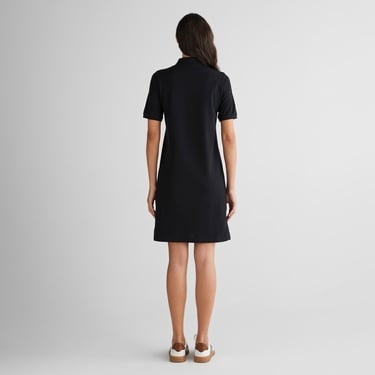  GANT Kadın Siyah Regular Fit Polo Yaka Elbise