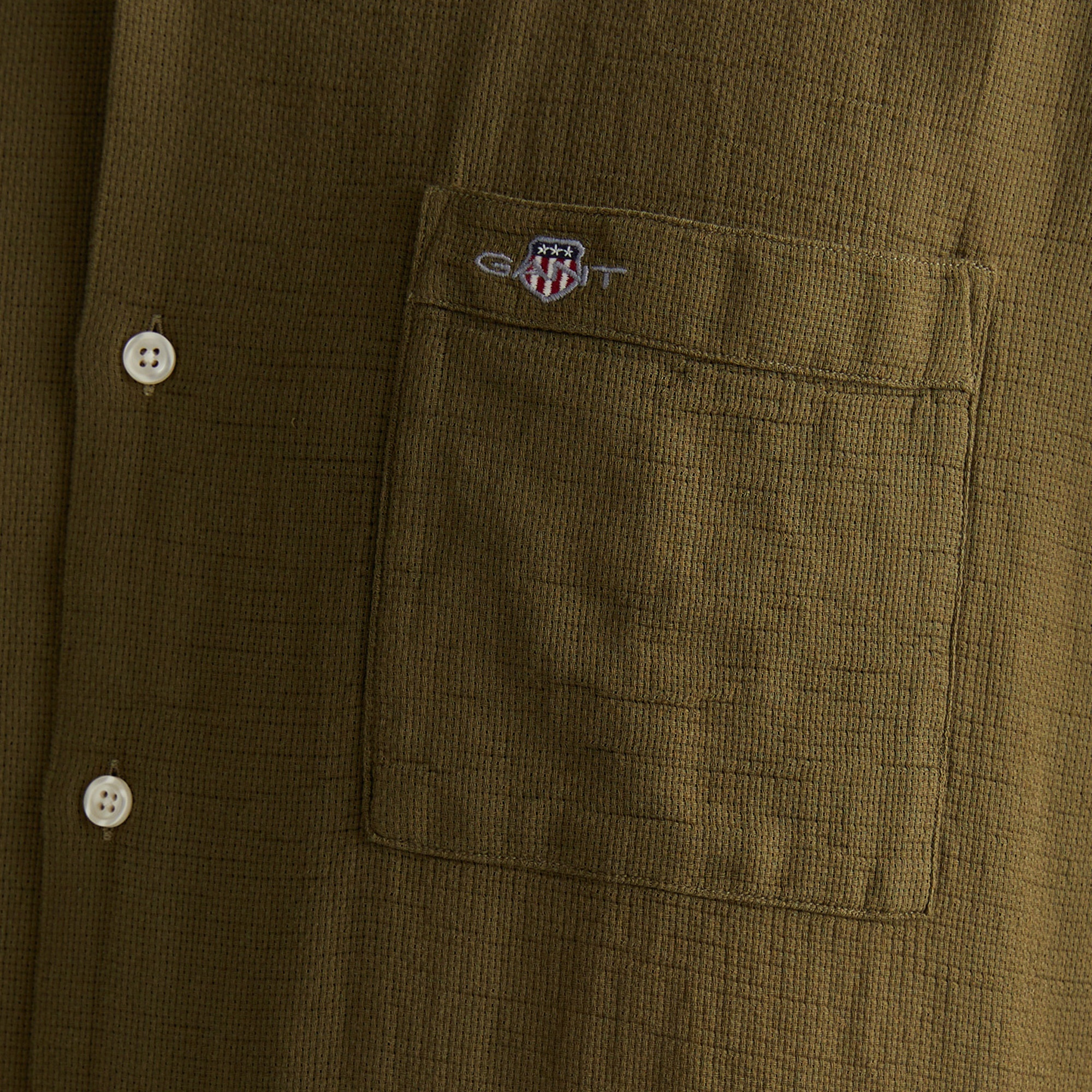 GANT Erkek Yeşil Regular Fit Gömlek Yaka Gömlek