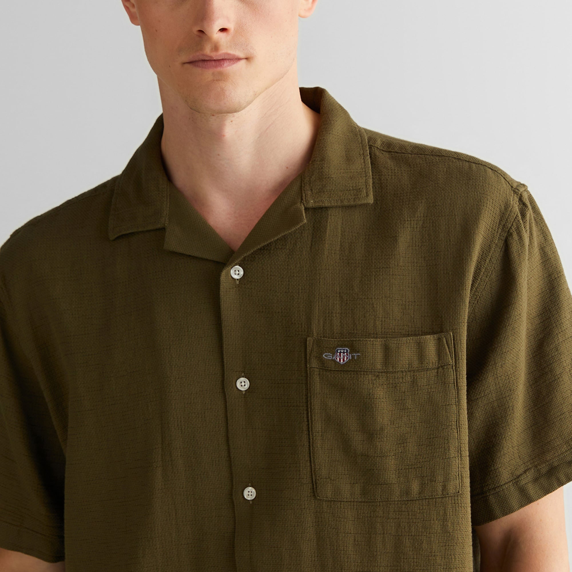 GANT Erkek Yeşil Regular Fit Gömlek Yaka Gömlek