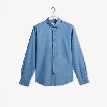  GANT Erkek Mavi Regular Fit Gömlek Yaka Gömlek