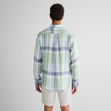  GANT Erkek Yeşil Regular Fit Düğmeli Yaka Kareli Gömlek