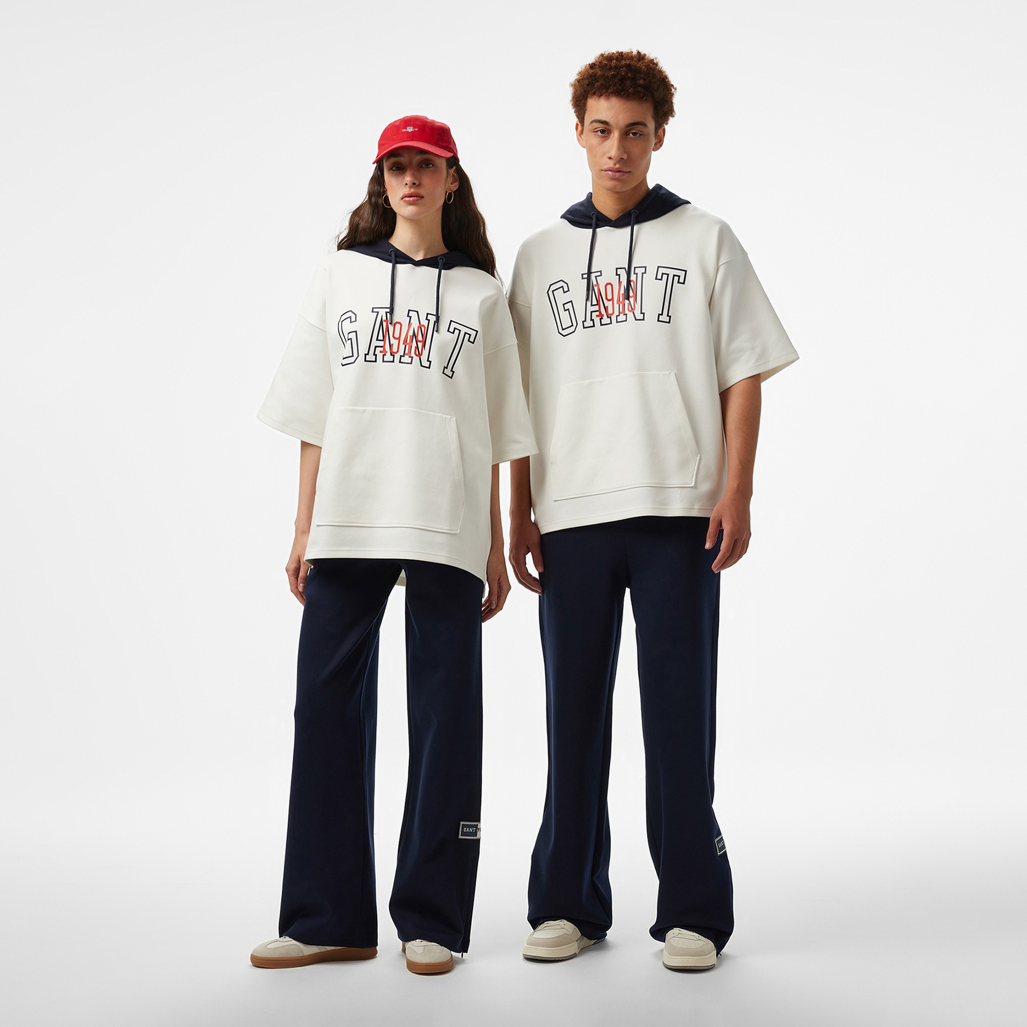 GANT Erkek Beyaz Kapüşonlu T-Shirt