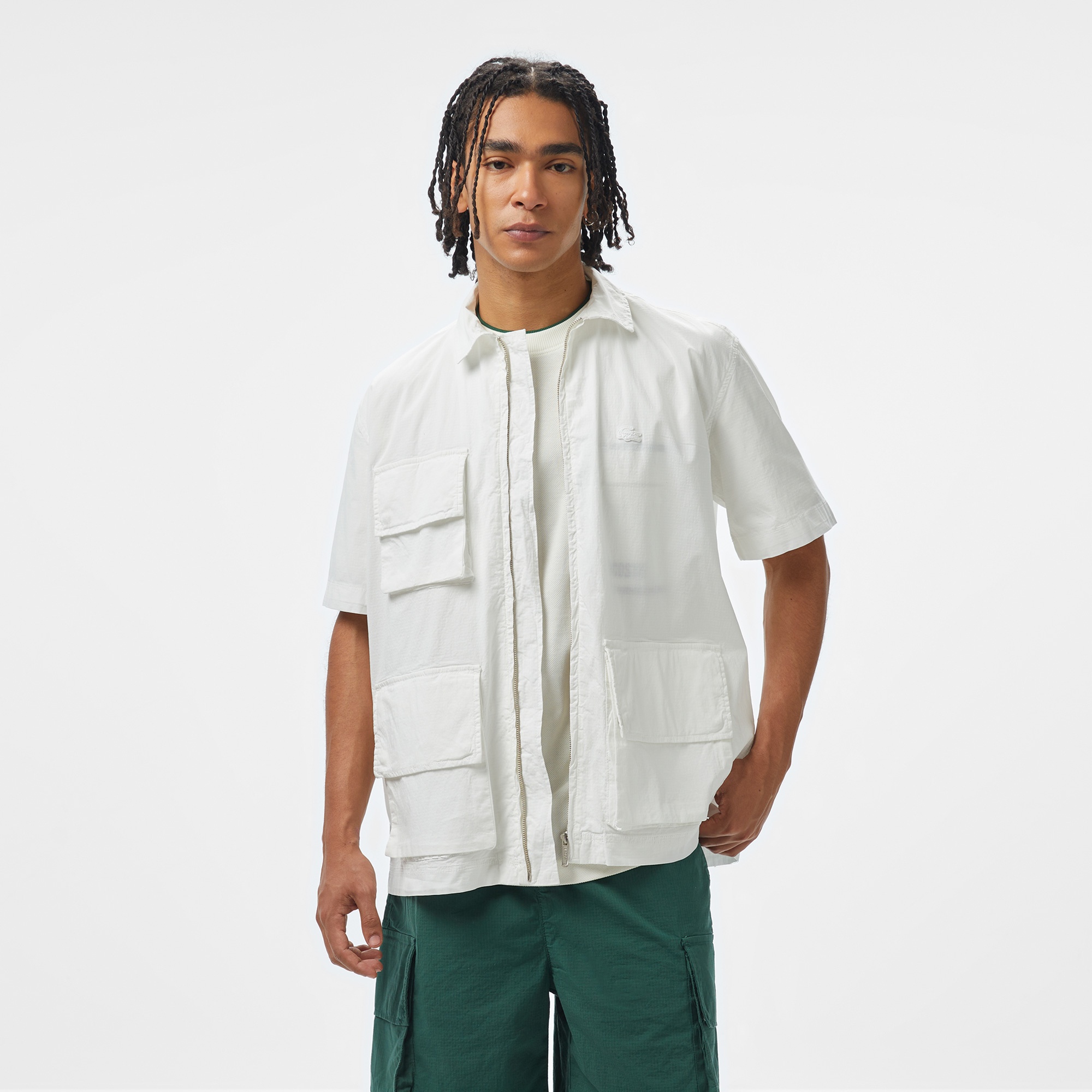 Lacoste House of SuperStep x Lacoste Erkek Beyaz Gömlek