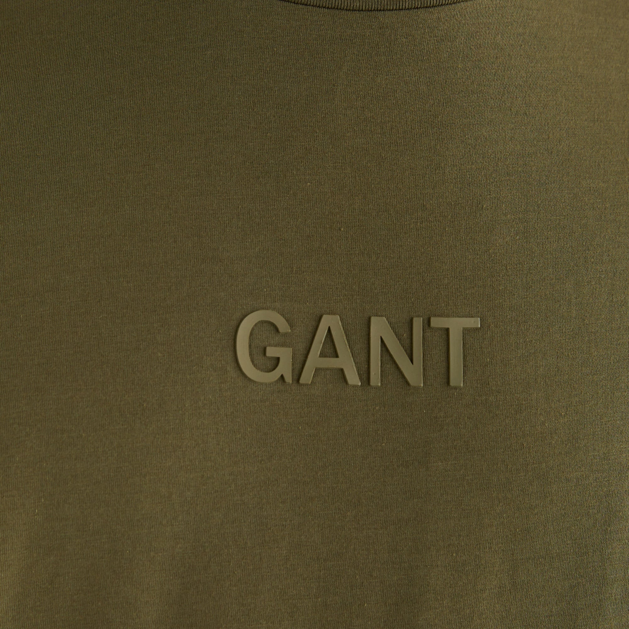 GANT Erkek Yeşil Relaxed Fit Bisiklet Yaka Logolu T-Shirt
