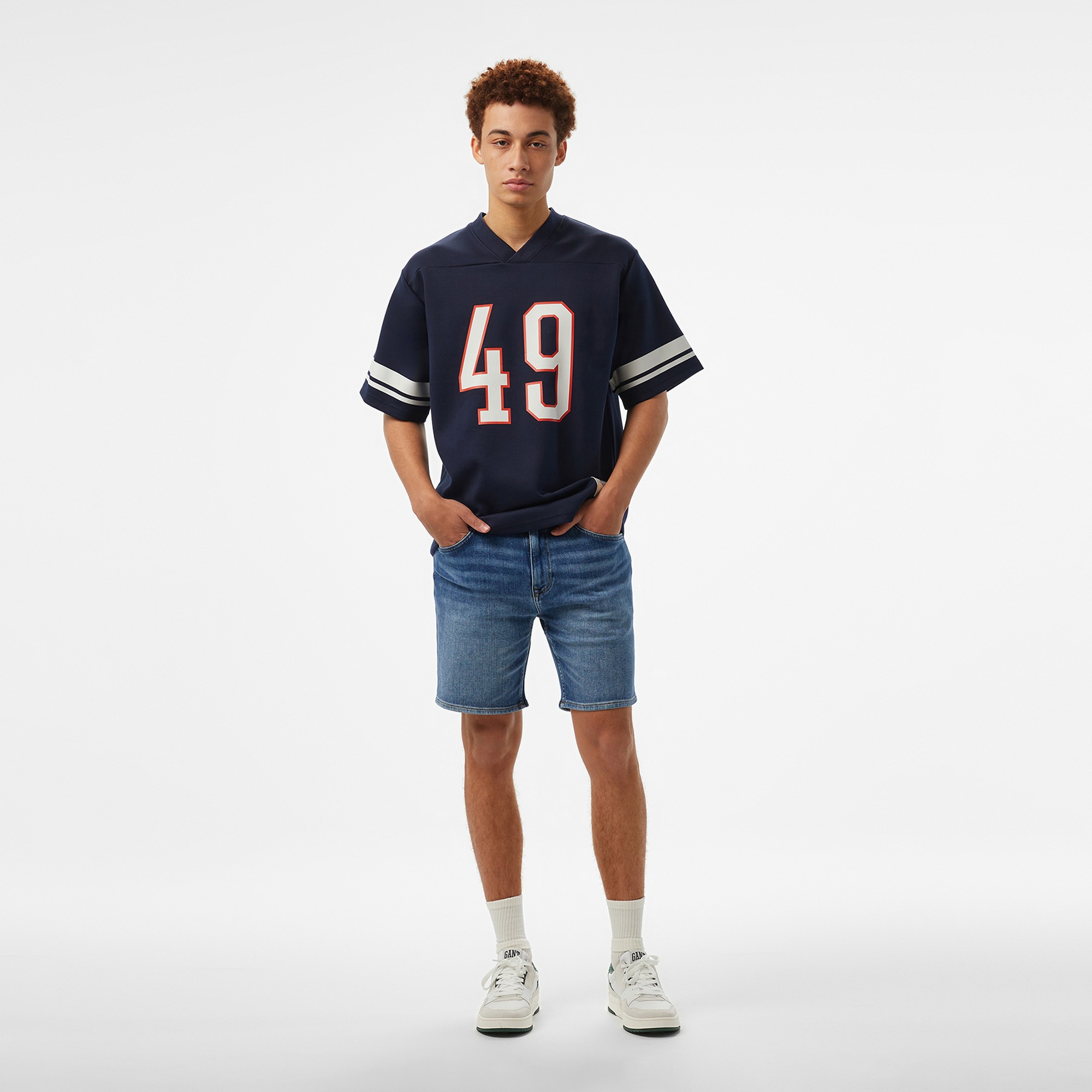 GANT Erkek Lacivert Oversize Fit T-Shirt