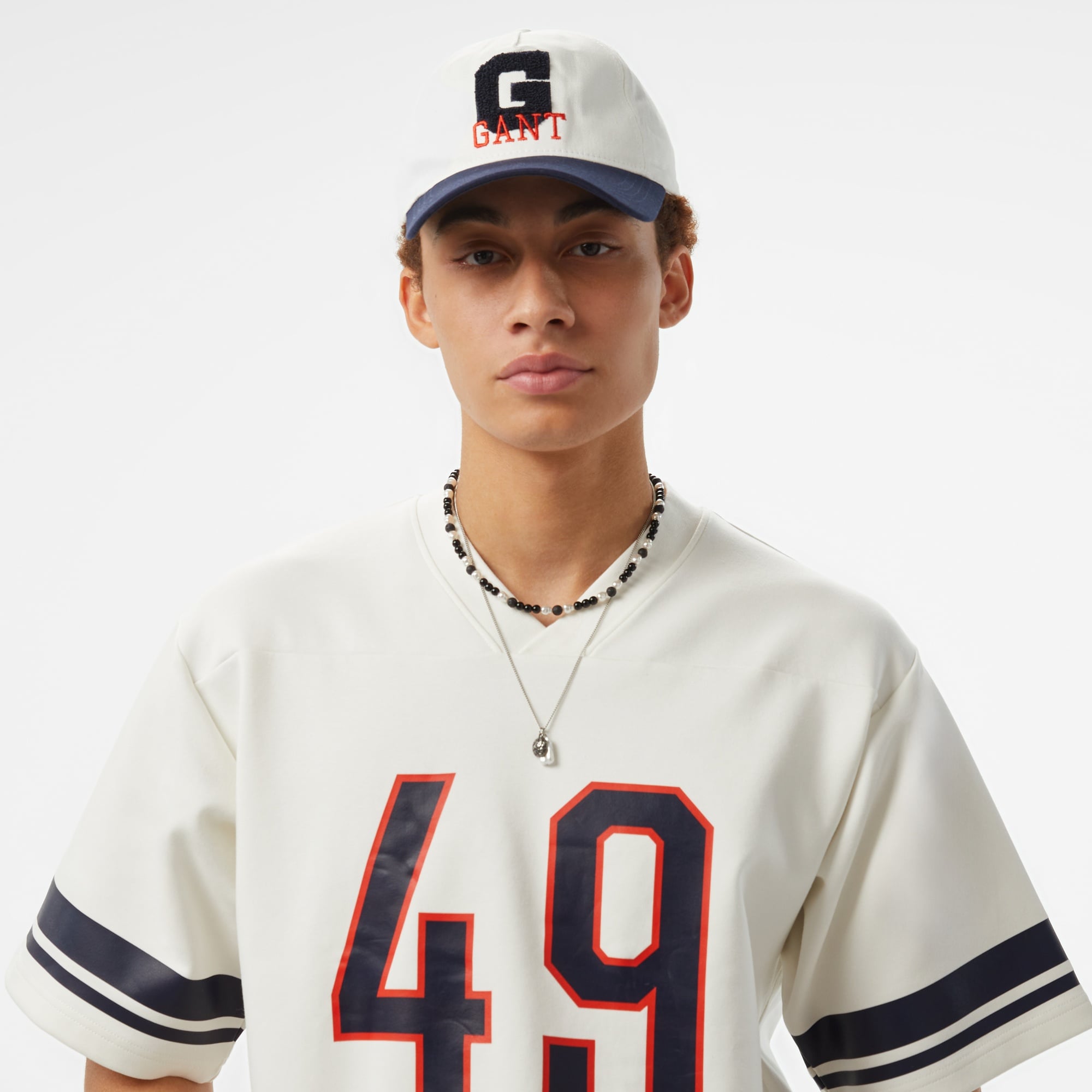 GANT Erkek Beyaz Oversize Fit T-Shirt