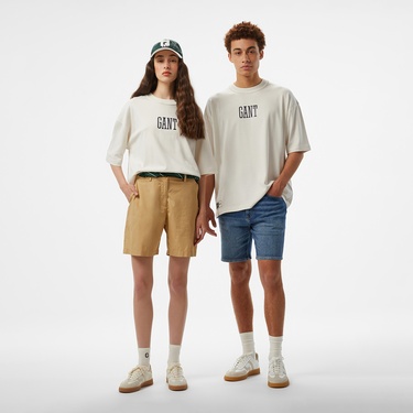  GANT Erkek Beyaz T-Shirt