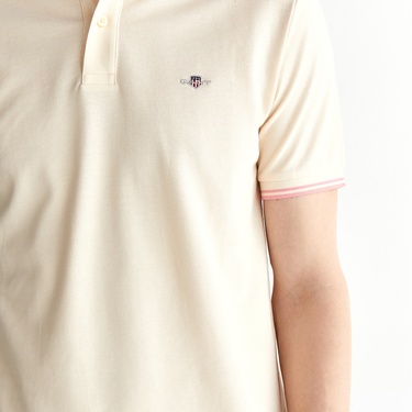  GANT Erkek Krem Regular Fit Polo
