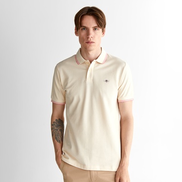  GANT Erkek Krem Regular Fit Polo