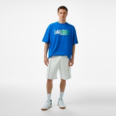  Lacoste House of SuperStep x Lacoste Erkek Beyaz Şort