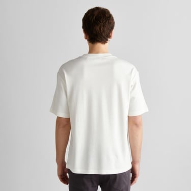  GANT Erkek Krem Relaxed Fit Bisiklet Yaka Logolu T-Shirt