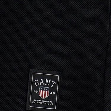  GANT Erkek Siyah Relaxed Fit Bisiklet Yaka Logolu T-Shirt