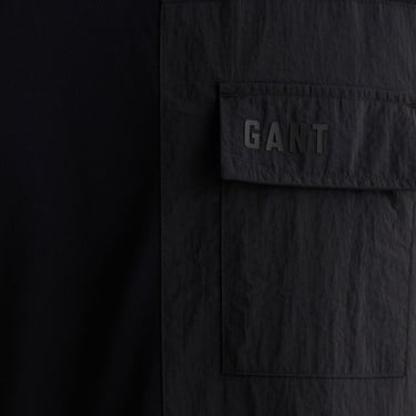  GANT Erkek Siyah Relaxed Fit Bisiklet Yaka Logolu T-Shirt