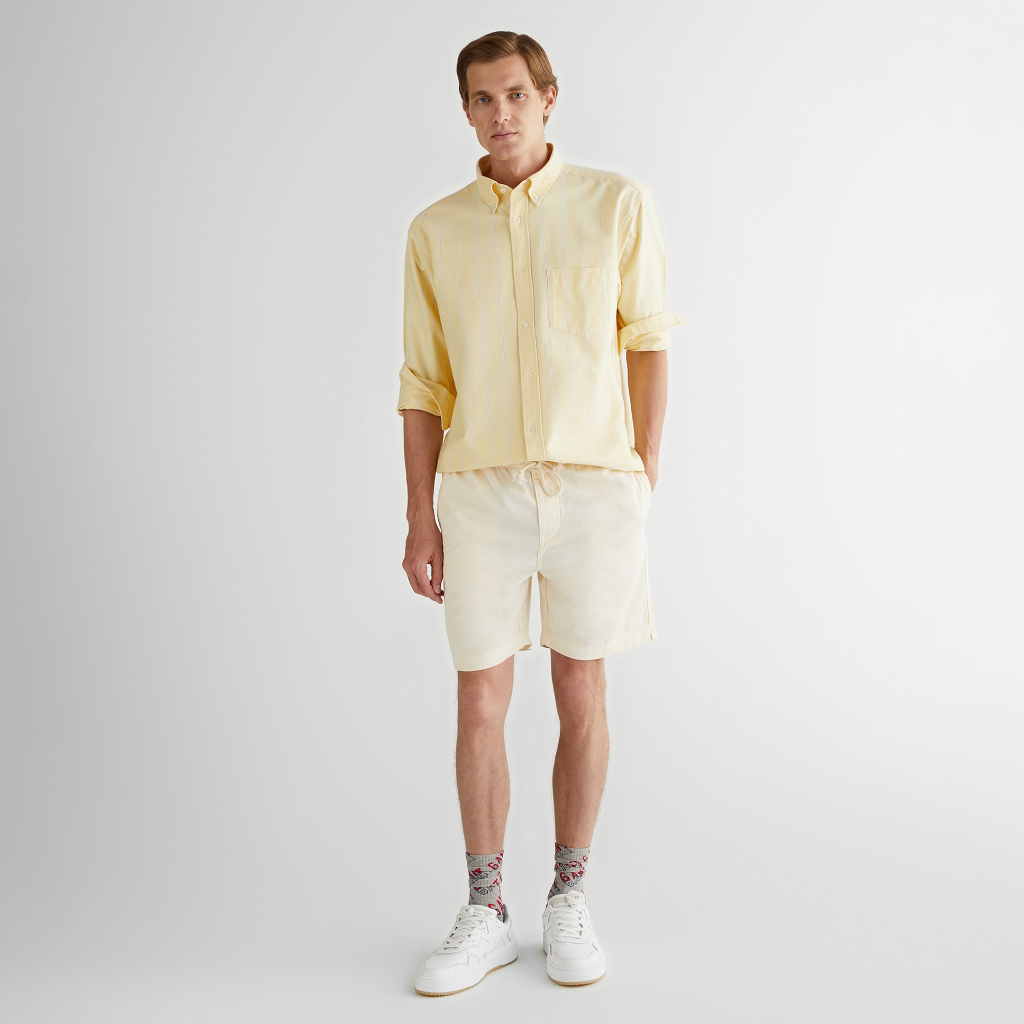 GANT Erkek Krem Regular Fit Şort