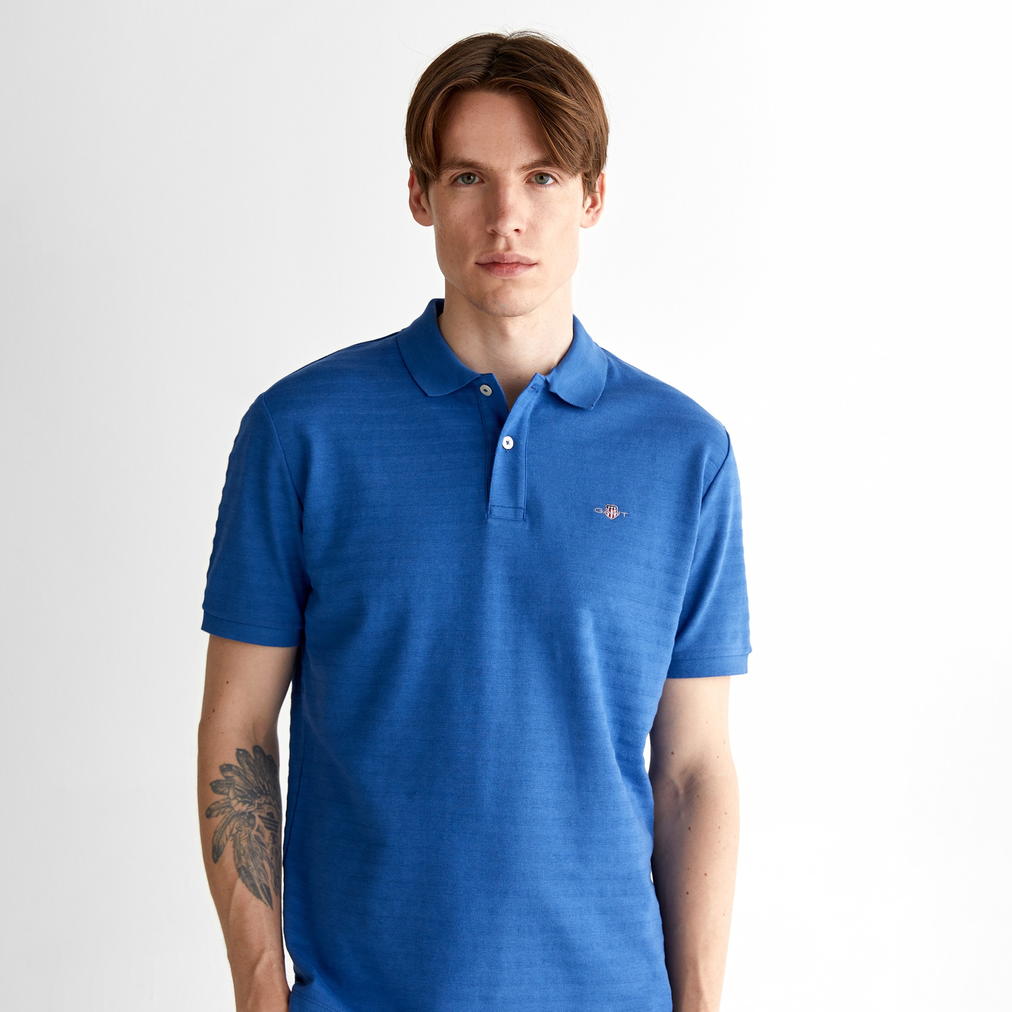 GANT Erkek Lacivert Regular Fit Çizgili Polo
