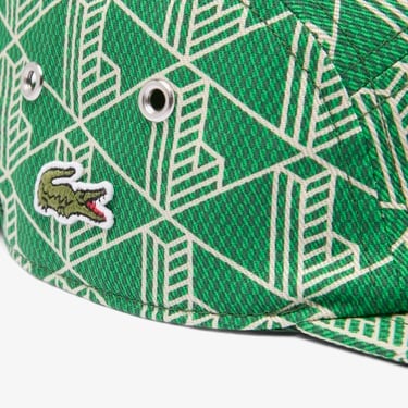  Lacoste Printed Twill Jockey Unisex Yeşil Şapka