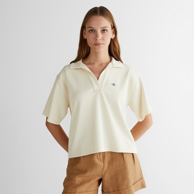  GANT Kadın Krem Logolu Polo