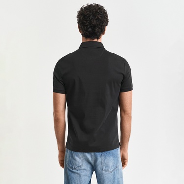  GANT Erkek Siyah Slim Fit Polo