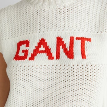  GANT Kadın Krem Bisiklet Yaka Logolu Triko