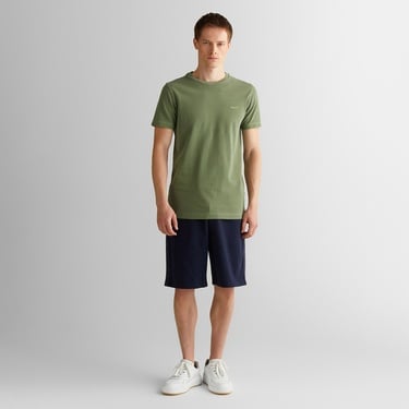  GANT Erkek Yeşil Slim Fit Bisiklet Yaka T-shirt