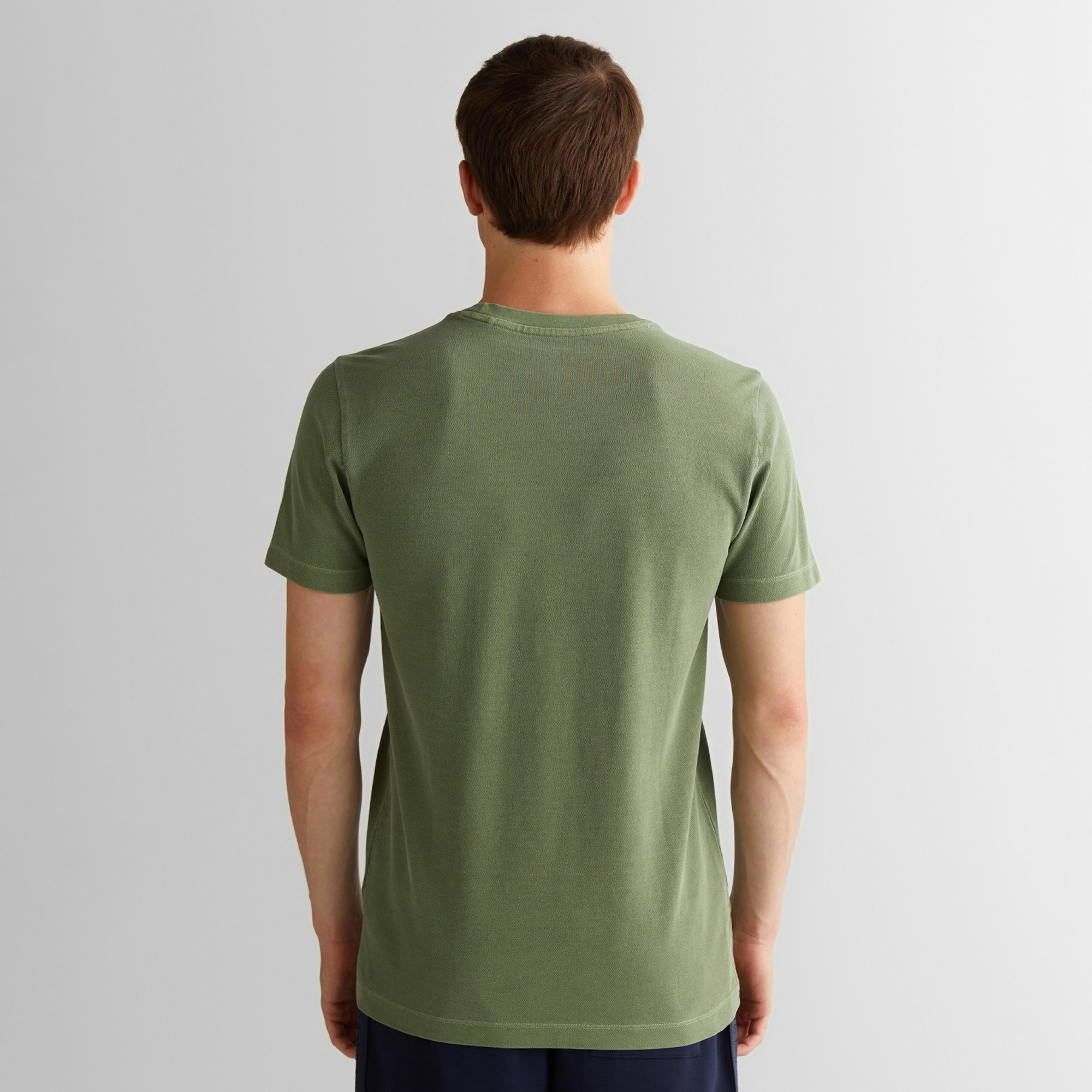 GANT Erkek Yeşil Slim Fit Bisiklet Yaka T-shirt