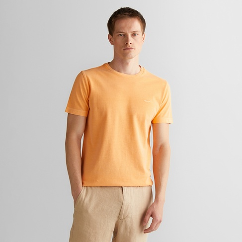  GANT Erkek Turuncu Slim Fit Bisiklet Yaka T-Shirt