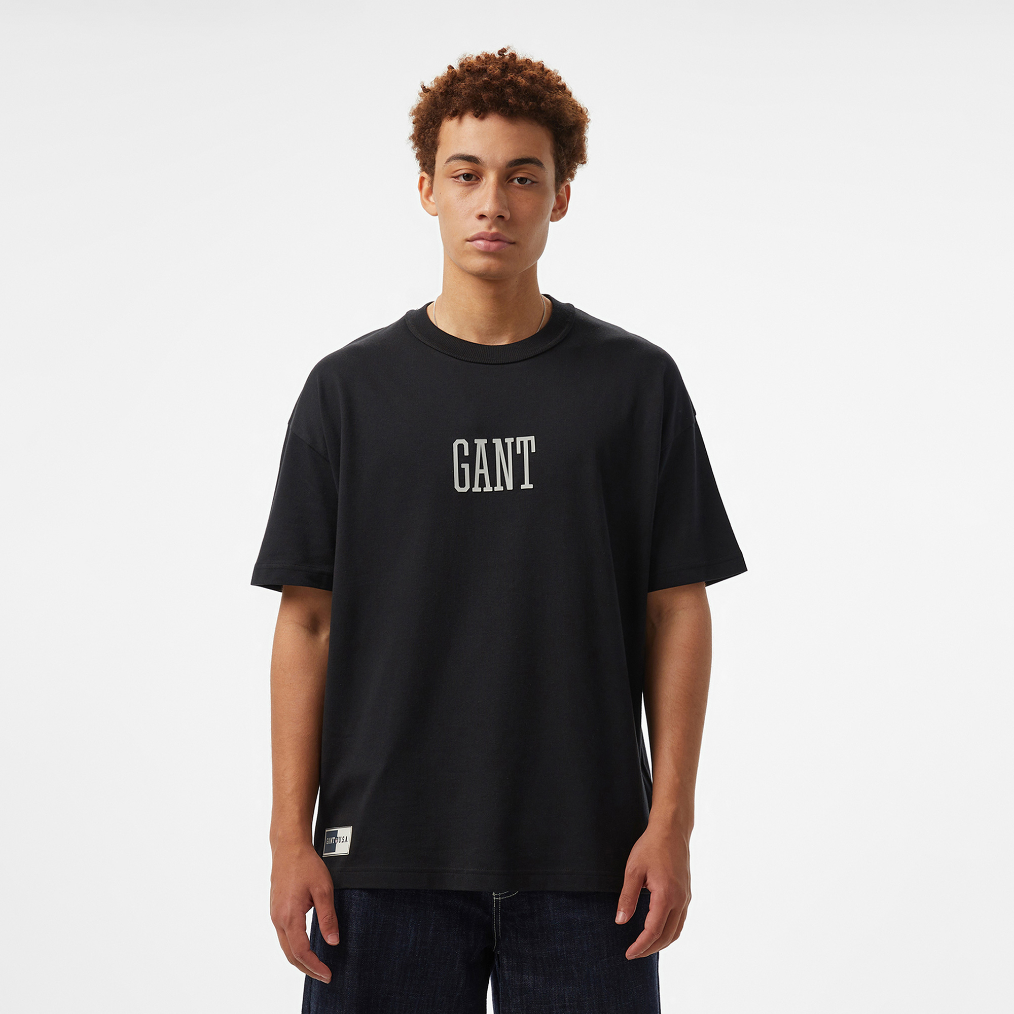  GANT Erkek Siyah T-Shirt