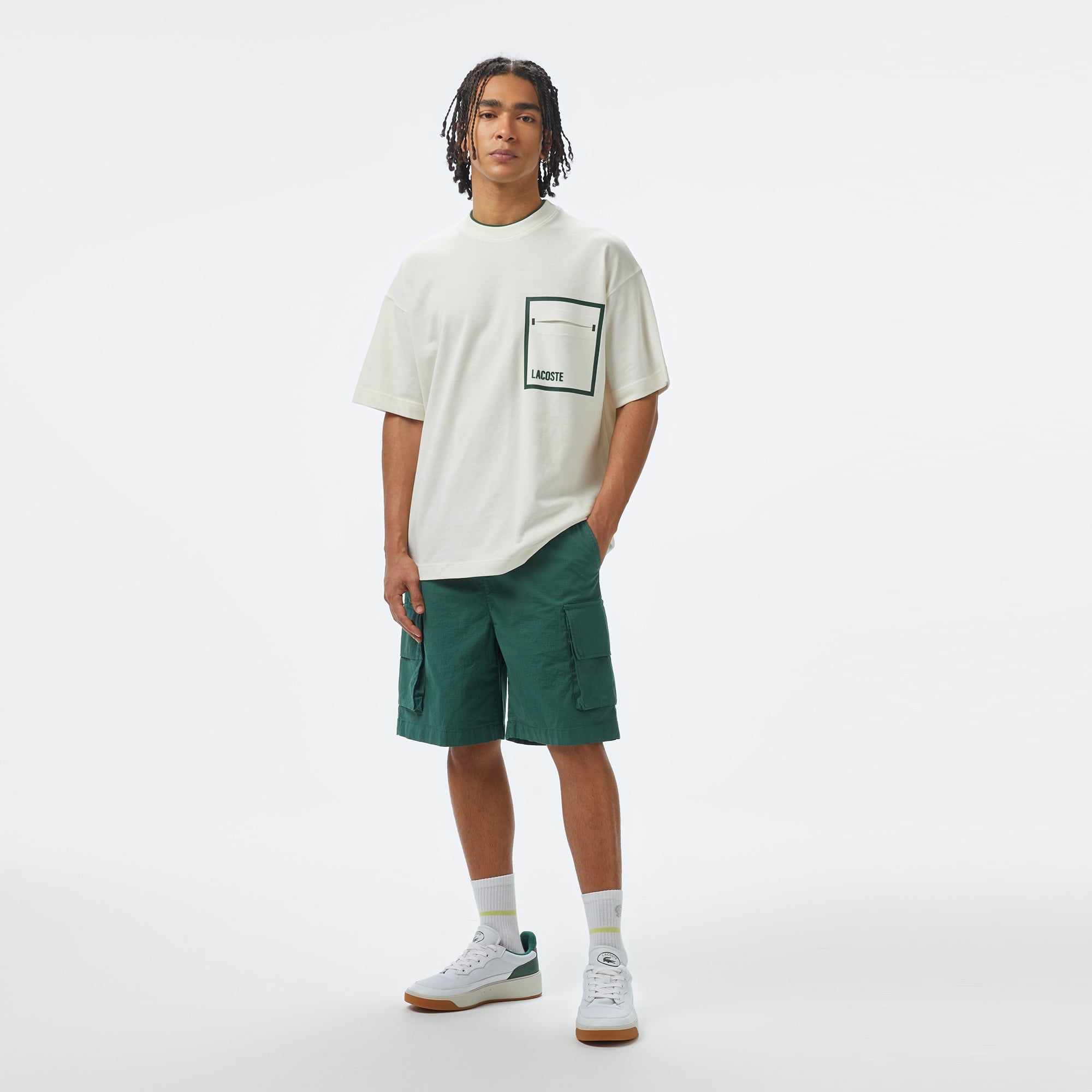 Lacoste House of SuperStep x Lacoste Erkek Yeşil Şort