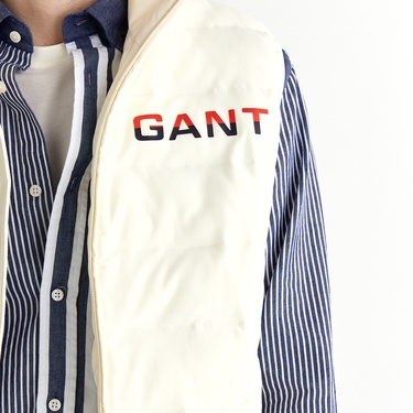  GANT Erkek Krem Regular Fit Dik Yaka Logolu Yelek