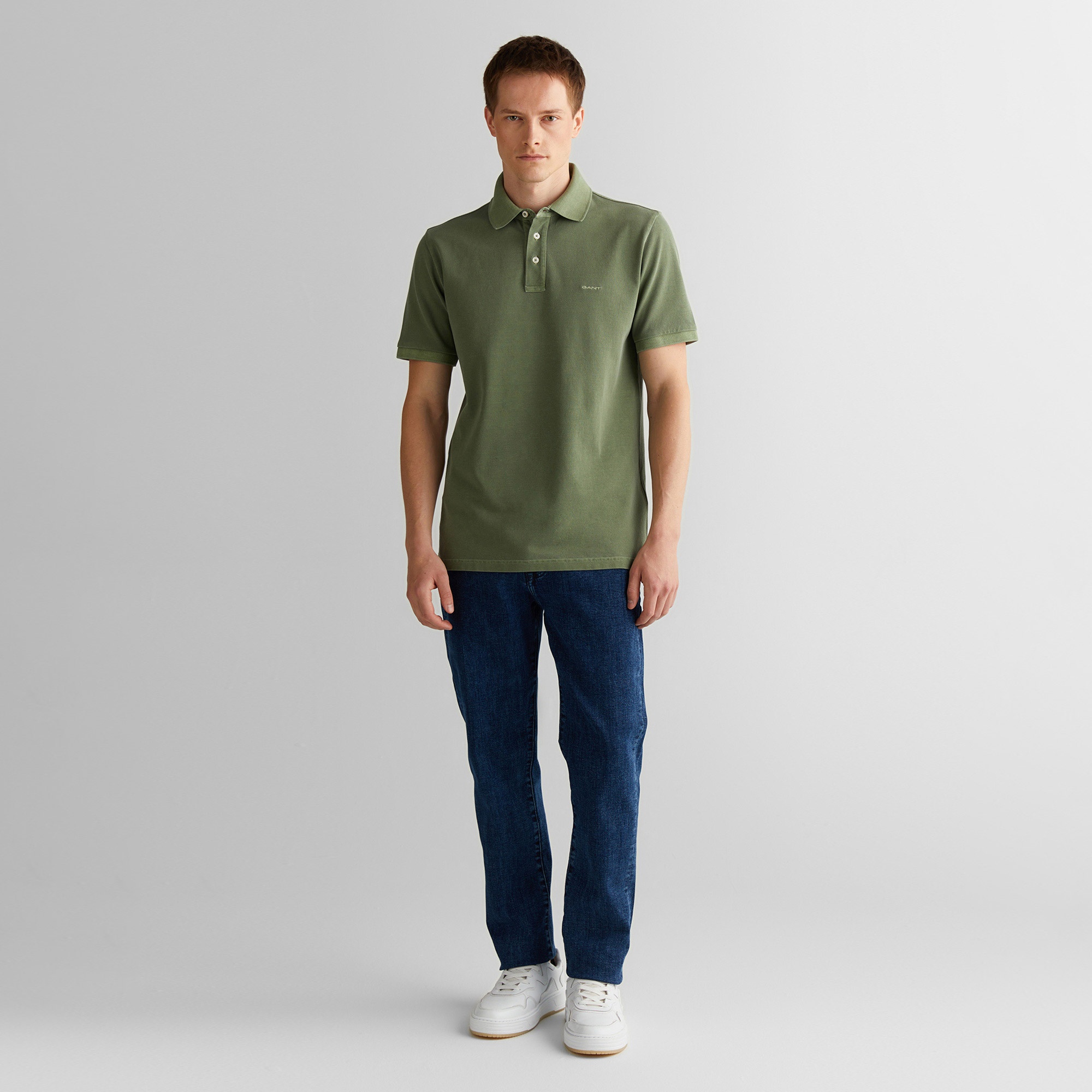 GANT Erkek Yeşil Regular Fit Polo