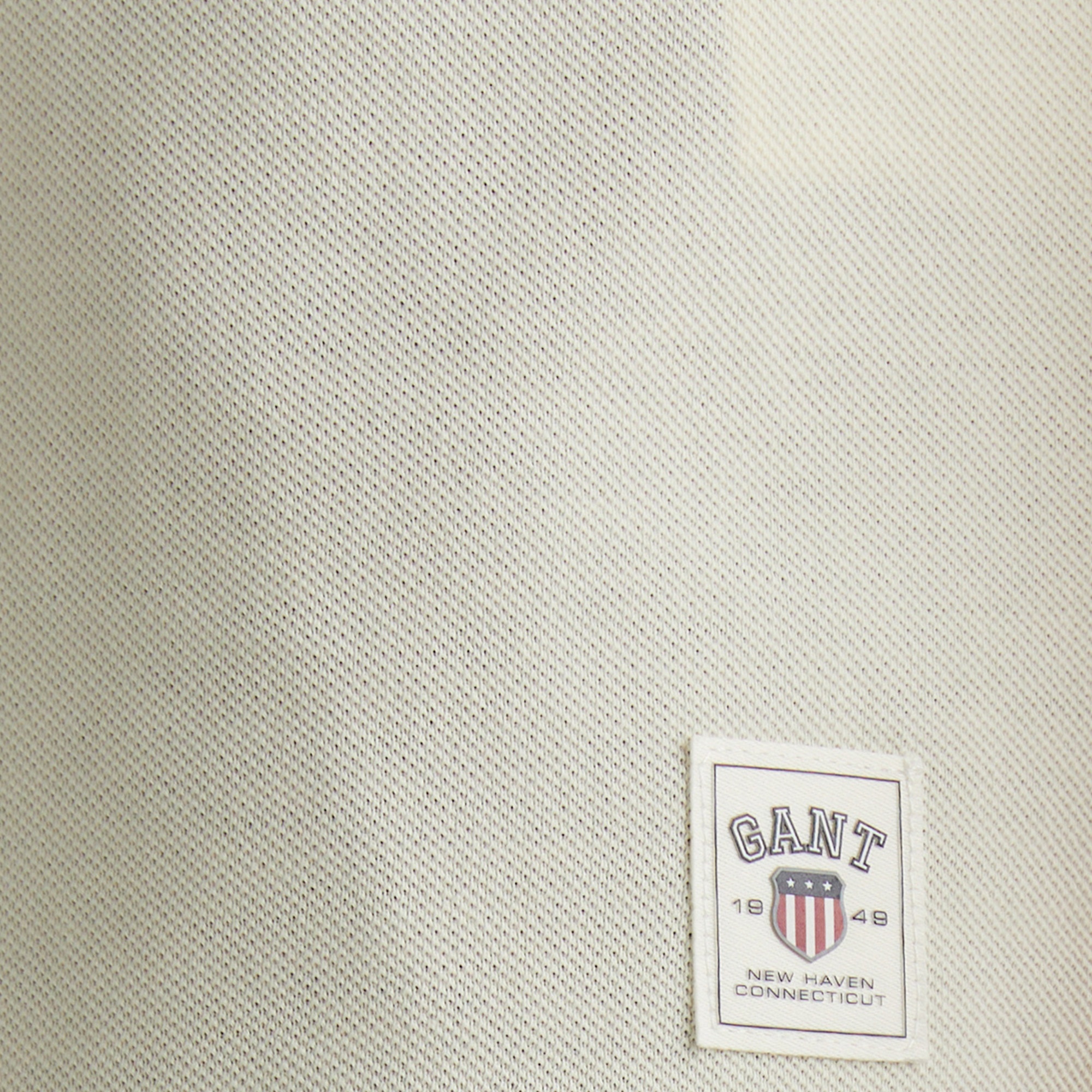 GANT Erkek Krem Relaxed Fit Bisiklet Yaka Logolu T-Shirt