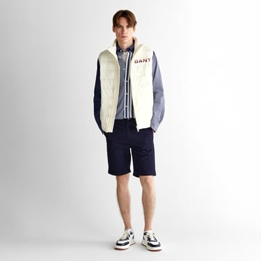  GANT Erkek Krem Regular Fit Dik Yaka Logolu Yelek