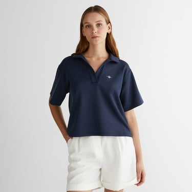  GANT Kadın Lacivert Logolu Polo