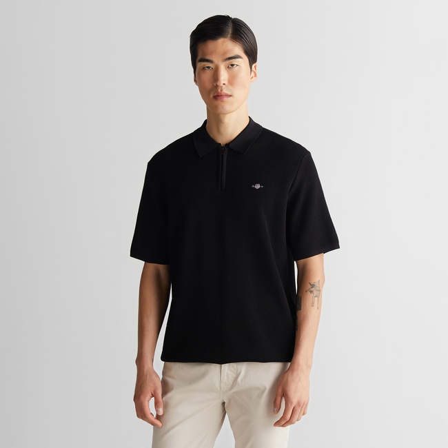  GANT Erkek Siyah Regular Fit Triko