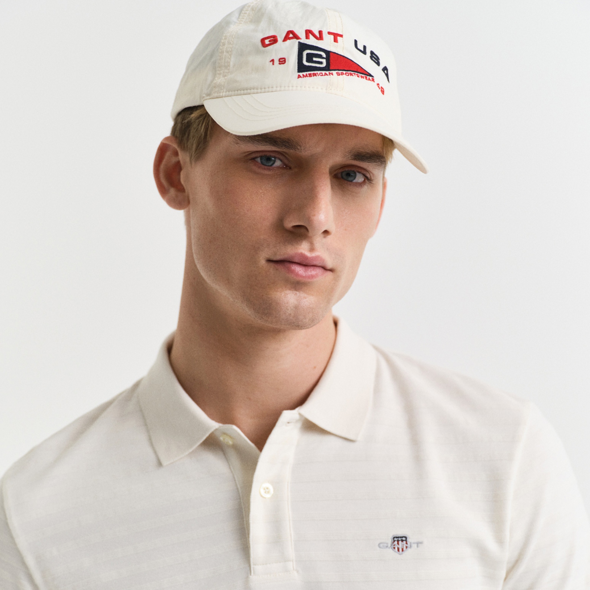 GANT Erkek Krem Regular Fit Polo