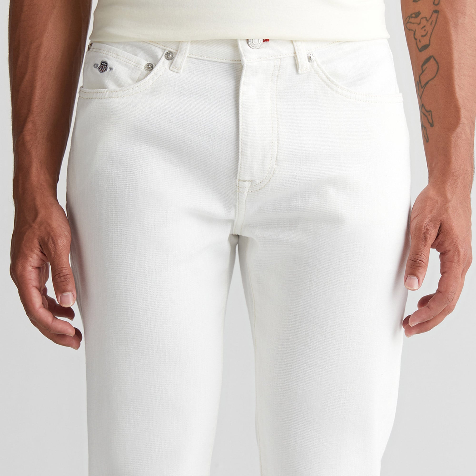 GANT Erkek Krem Regular Fit Pantolon