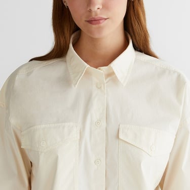  GANT Kadın Krem Klasik Yaka Logolu Gömlek