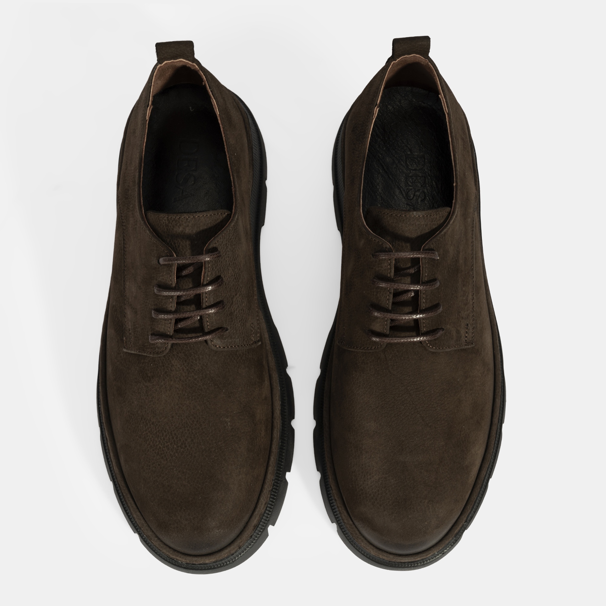 Erkek Kahve Bağcıklı Nubuk Deri Ayakkabı