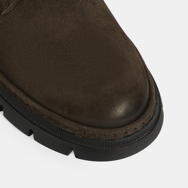  Erkek Kahve Bağcıklı Nubuk Deri Ayakkabı