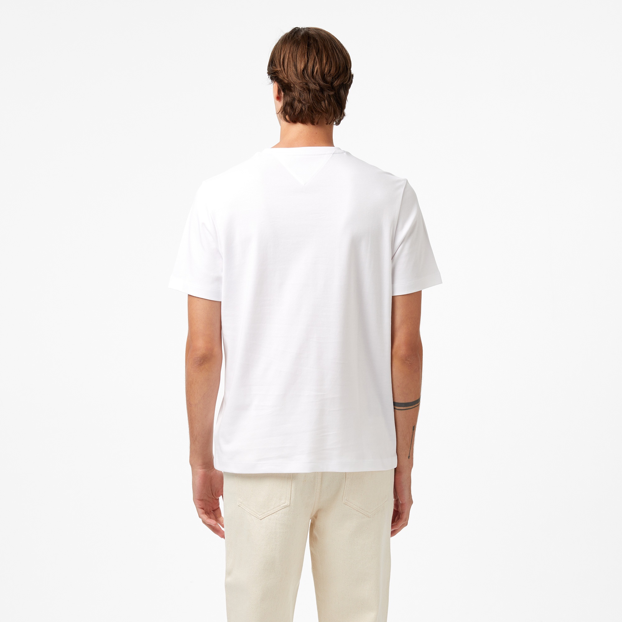 Tommy Hilfiger Light Interlock Erkek Beyaz T-Shirt