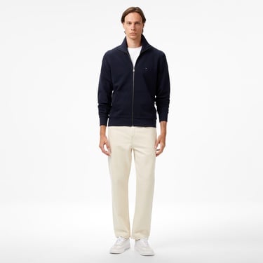 Tommy Hilfiger Essential Terry Stand Collar Erkek Fermuarlı Lacivert Sweatshirt