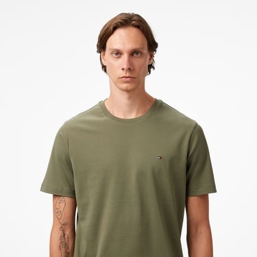  Tommy Hilfiger Light Interlock Erkek Yeşil T-Shirt