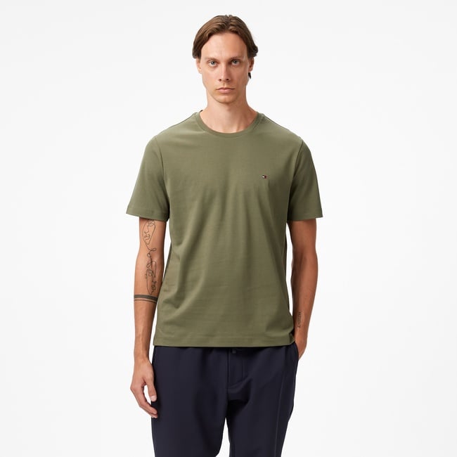  Tommy Hilfiger Light Interlock Erkek Yeşil T-Shirt