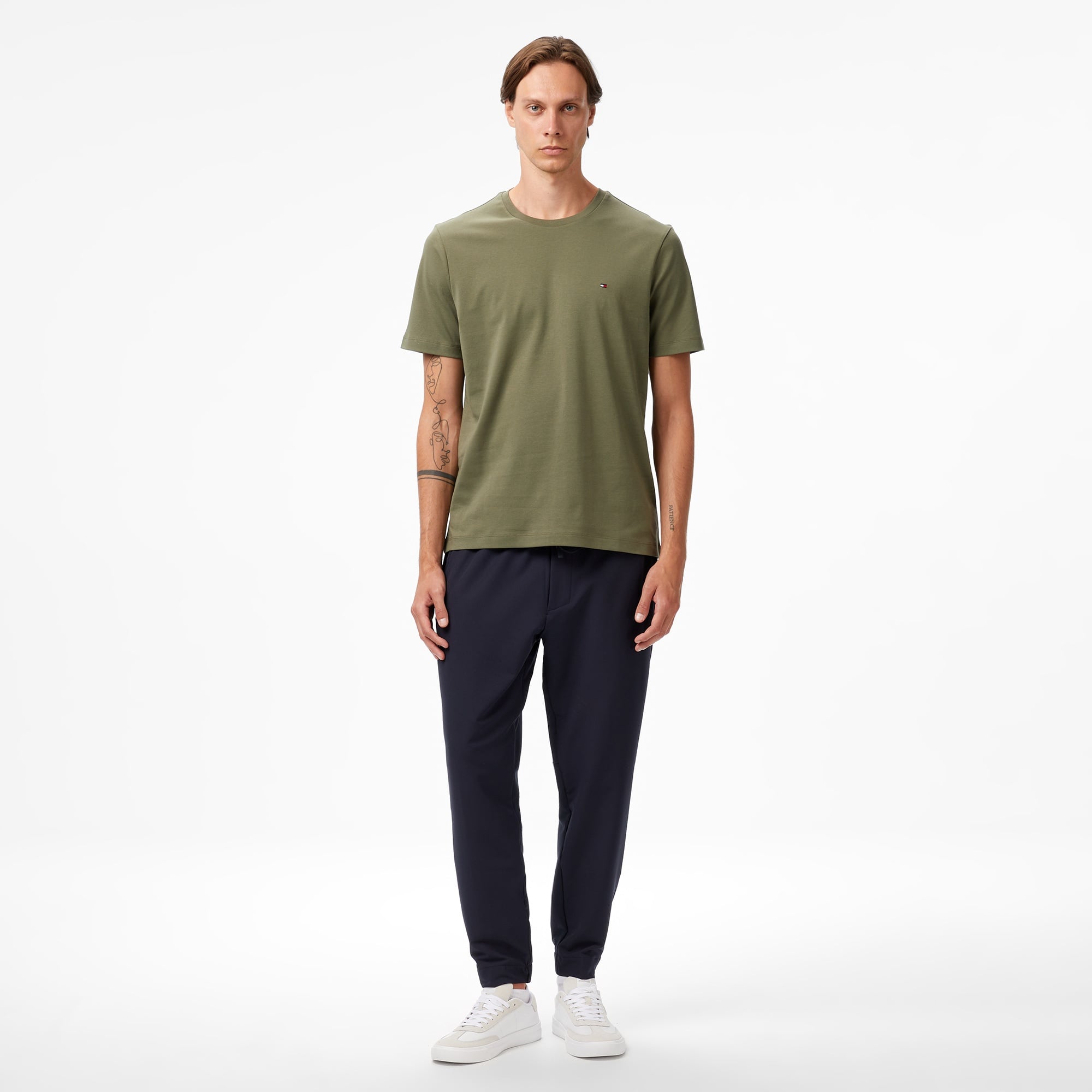 Tommy Hilfiger Light Interlock Erkek Yeşil T-Shirt