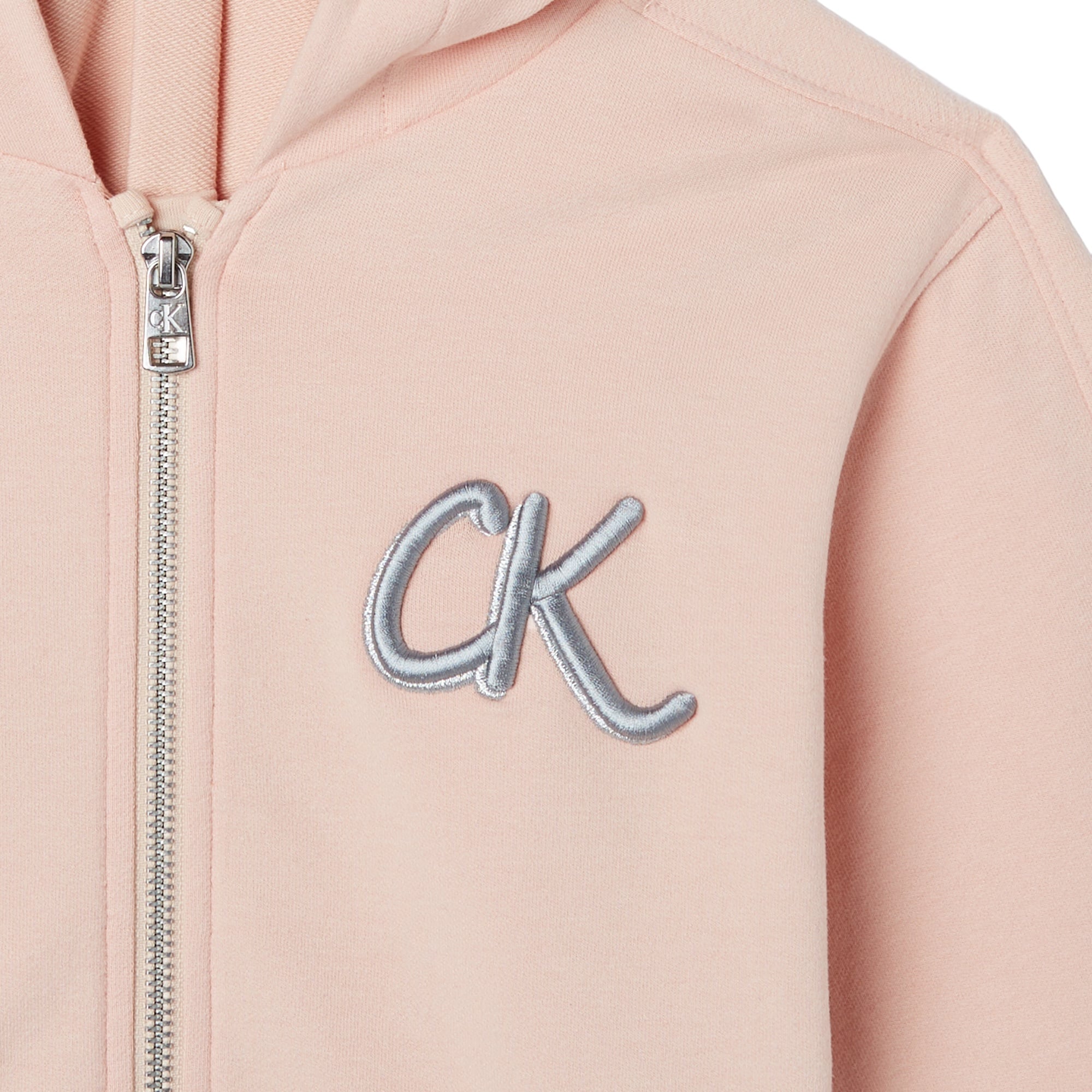 Calvin Klein Terry Zip Up Çocuk Pembe Sweatshirt