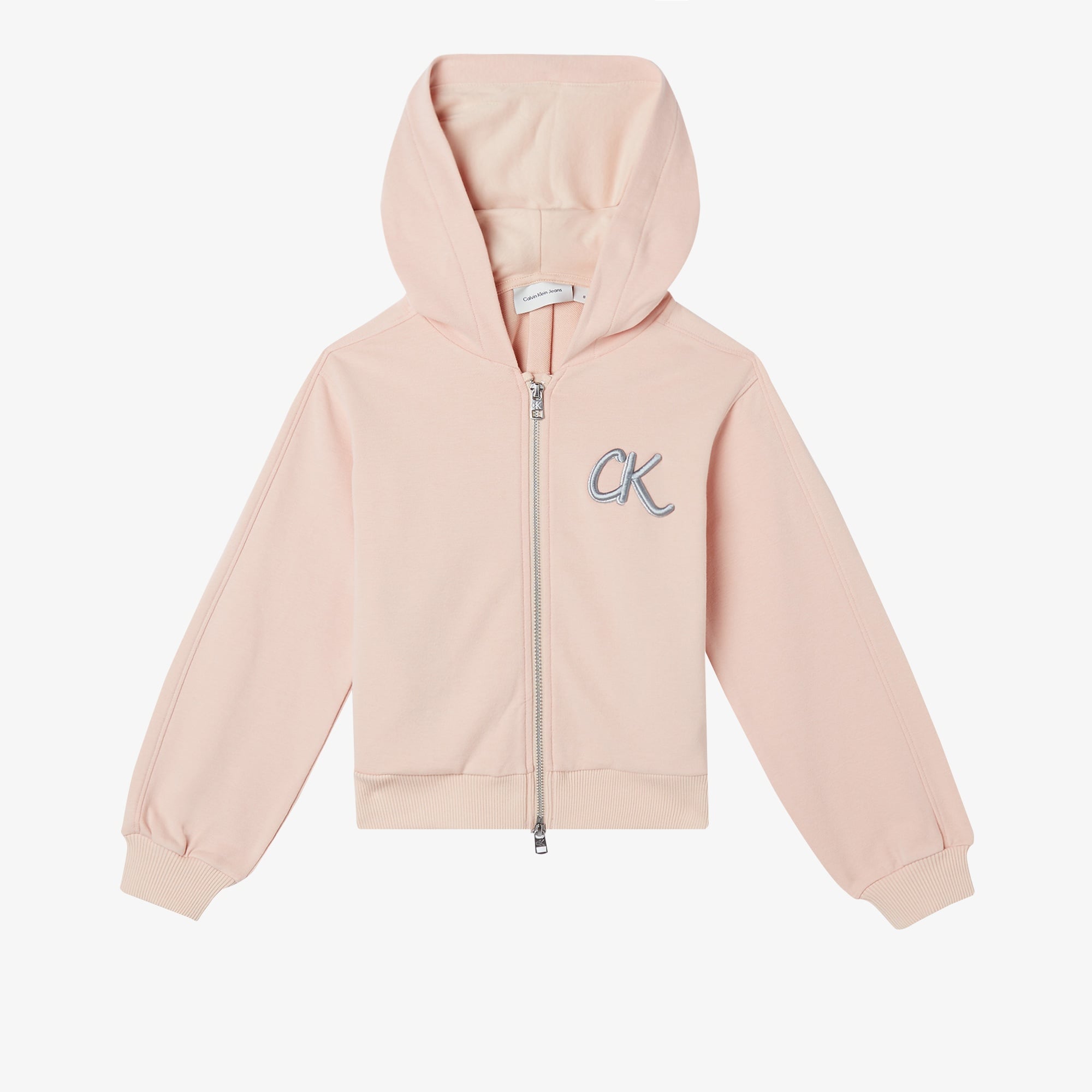 Calvin Klein Terry Zip Up Çocuk Pembe Sweatshirt