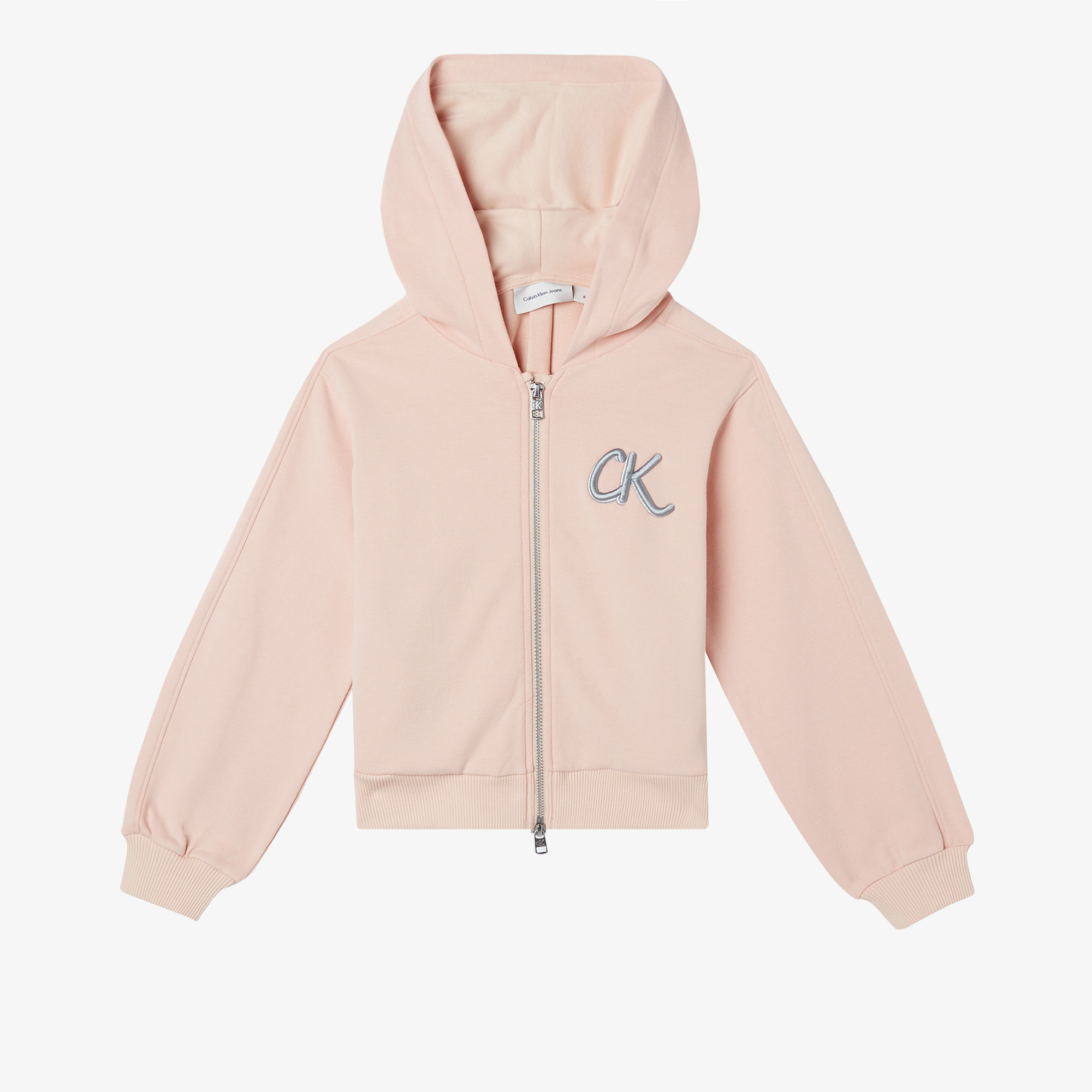  Calvin Klein Terry Zip Up Çocuk Pembe Sweatshirt