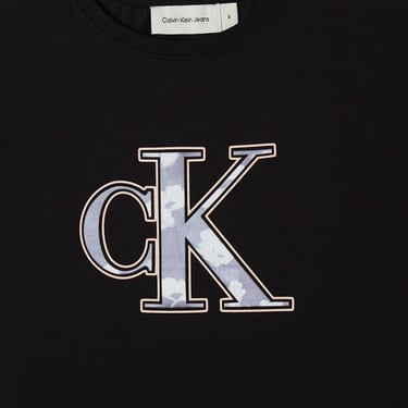  Calvin Klein Logo Placement Çocuk Siyah Elbise