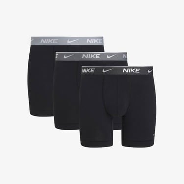  Nike Brief 3' lü Erkek Siyah Boxer