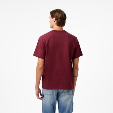  Vans Left Chest ii Loose Ss Erkek Bordo T-Shirt